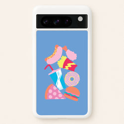 All The Foods - Fast Food Patterns  - Fast Food Patterns Phone Case for Google Pixel 8 Pro