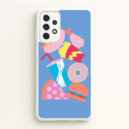 All The Foods - Fast Food Patterns  - Fast Food Patterns Phone Case for Galaxy A52 / A52s