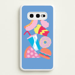 All The Foods - Fast Food Patterns  - Fast Food Patterns Phone Case for Galaxy S10e