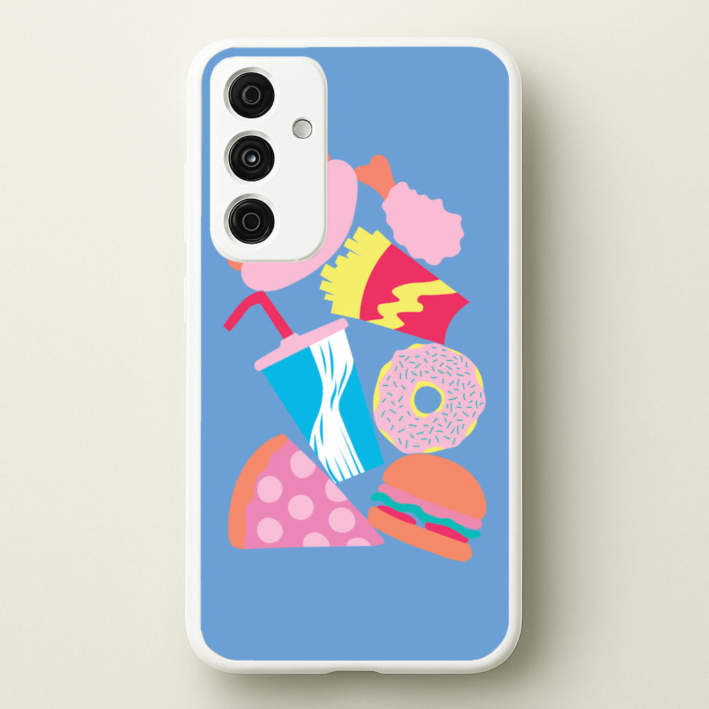 All The Foods - Fast Food Patterns  - Fast Food Patterns Phone Case for Galaxy A55