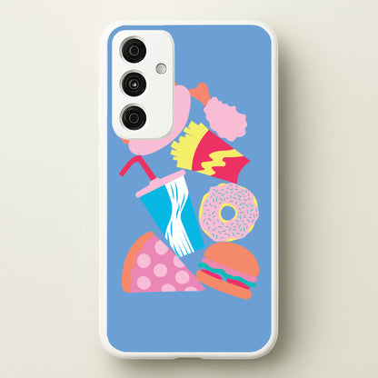 All The Foods - Fast Food Patterns  - Fast Food Patterns Phone Case for Galaxy A55