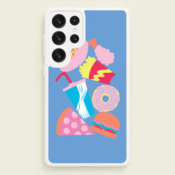 All The Foods - Fast Food Patterns  - Fast Food Patterns Phone Case for Galaxy S22 Ultra