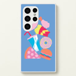 All The Foods - Fast Food Patterns  - Fast Food Patterns Phone Case for Galaxy S24 Ultra