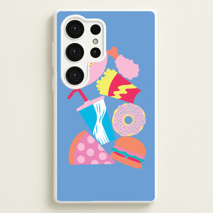 All The Foods - Fast Food Patterns  - Fast Food Patterns Phone Case for Galaxy S25 Ultra