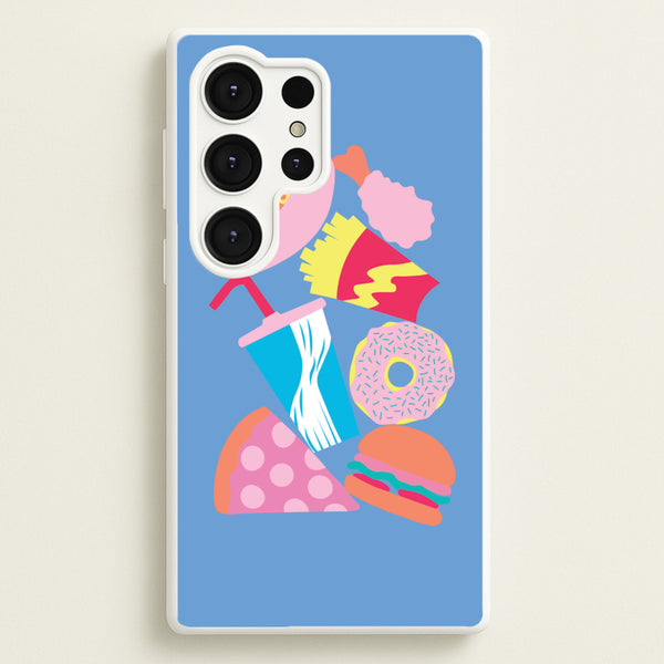 All The Foods - Fast Food Patterns  - Fast Food Patterns Phone Case for Galaxy S25 Ultra