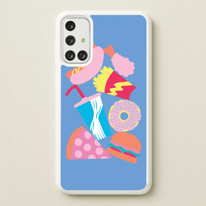 All The Foods - Fast Food Patterns  - Fast Food Patterns Phone Case for Galaxy A71