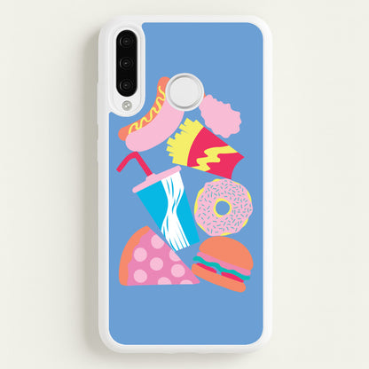 All The Foods - Fast Food Patterns  - Fast Food Patterns Phone Case for Huawei P30 Pro