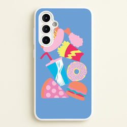 All The Foods - Fast Food Patterns  - Fast Food Patterns Phone Case for Galaxy A54