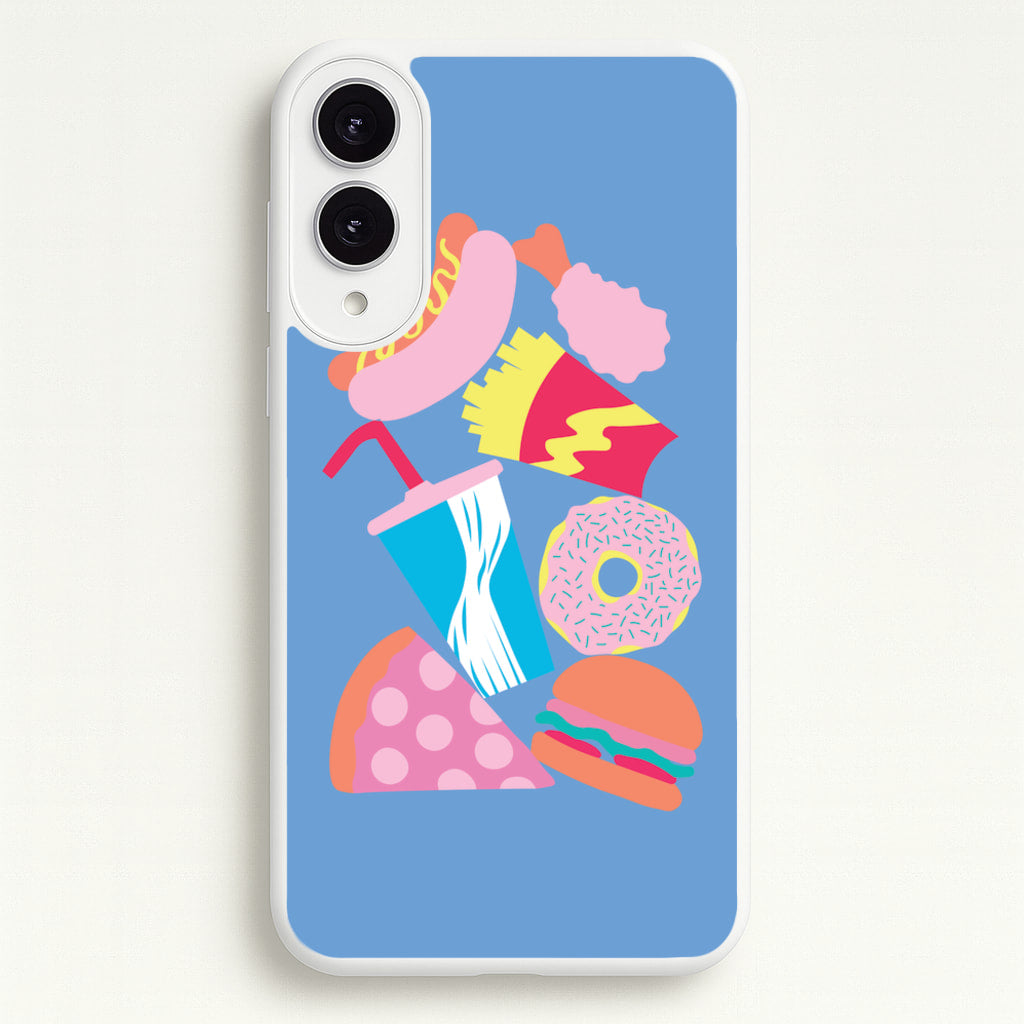 All The Foods - Fast Food Patterns  - Fast Food Patterns Phone Case for Galaxy S25 Edge