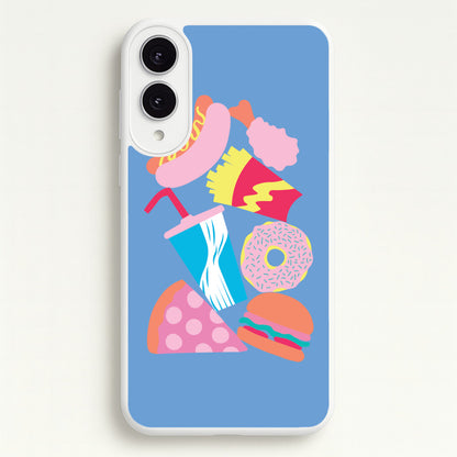 All The Foods - Fast Food Patterns  - Fast Food Patterns Phone Case for Galaxy S25 Edge