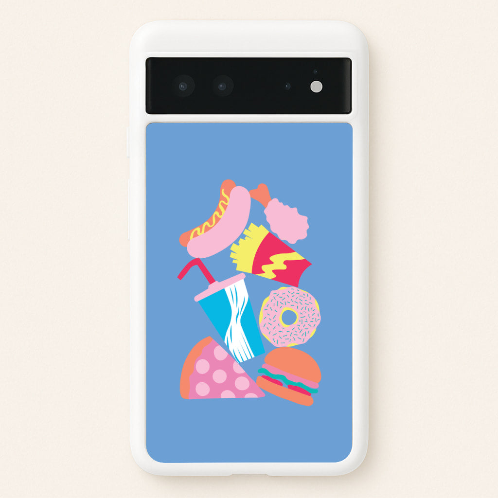 All The Foods - Fast Food Patterns  - Fast Food Patterns Phone Case for Google Pixel 6