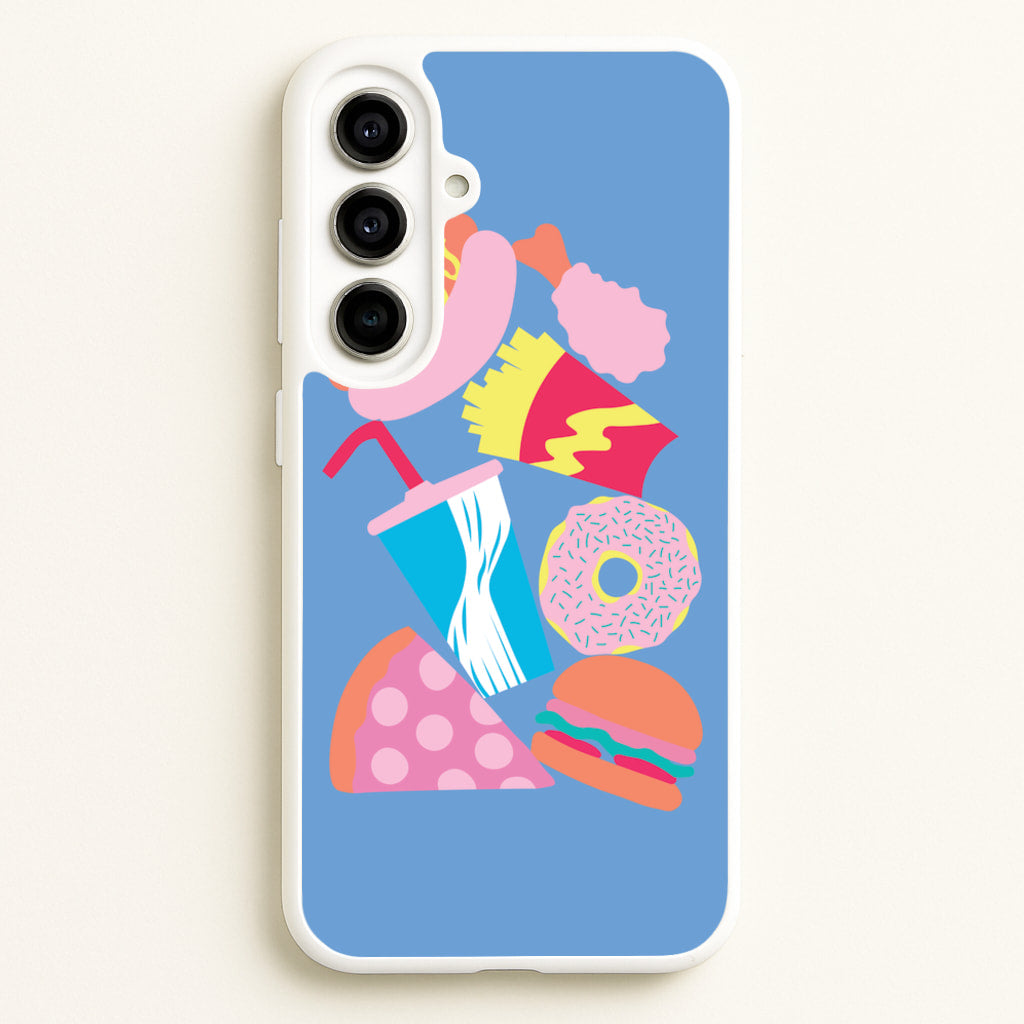 All The Foods - Fast Food Patterns  - Fast Food Patterns Phone Case for Galaxy A56