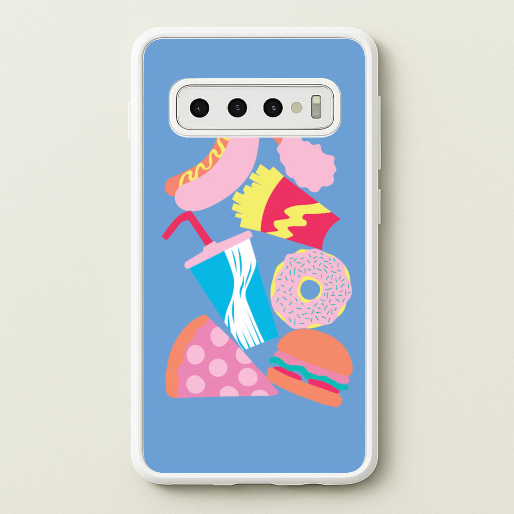 All The Foods - Fast Food Patterns  - Fast Food Patterns Phone Case for Galaxy S10