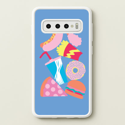 All The Foods - Fast Food Patterns  - Fast Food Patterns Phone Case for Galaxy S10