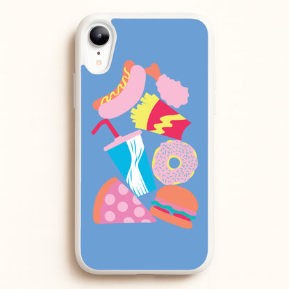 All The Foods - Fast Food Patterns  - Fast Food Patterns Phone Case for iPhone XR