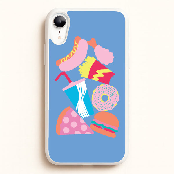 All The Foods - Fast Food Patterns  - Fast Food Patterns Phone Case for iPhone XR