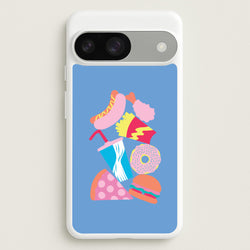 All The Foods - Fast Food Patterns  - Fast Food Patterns Phone Case for Google Pixel 9 / 9 Pro
