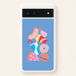 All The Foods - Fast Food Patterns  - Fast Food Patterns Phone Case for Google Pixel 6a