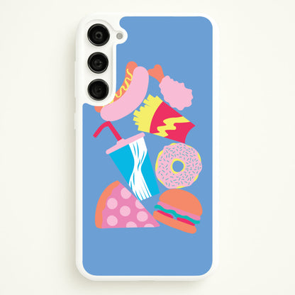 All The Foods - Fast Food Patterns  - Fast Food Patterns Phone Case for Galaxy S23 Plus