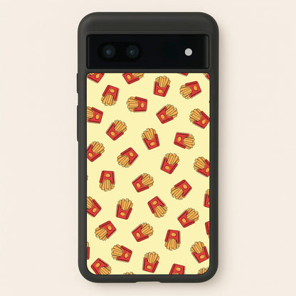 Fries - Fast Food Patterns  - Fast Food Patterns Phone Case for Google Pixel 7a