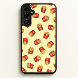 Fries - Fast Food Patterns  - Fast Food Patterns Phone Case for Galaxy A36