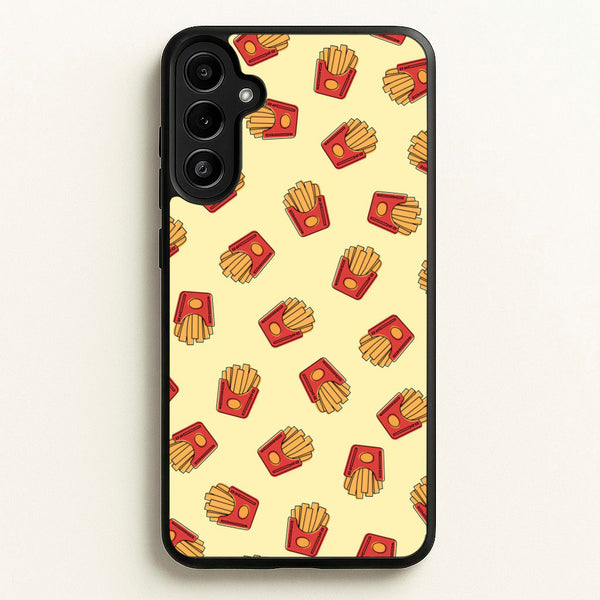 Fries - Fast Food Patterns  - Fast Food Patterns Phone Case for Galaxy A36