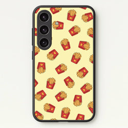 Fries - Fast Food Patterns  - Fast Food Patterns Phone Case for Galaxy S24