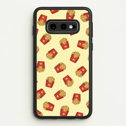 Fries - Fast Food Patterns  - Fast Food Patterns Phone Case for Galaxy S10e