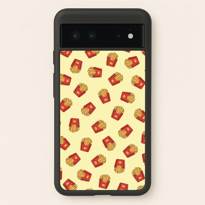 Fries - Fast Food Patterns  - Fast Food Patterns Phone Case for Google Pixel 6