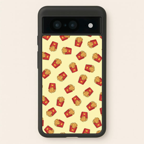 Fries - Fast Food Patterns  - Fast Food Patterns Phone Case for Google Pixel 8