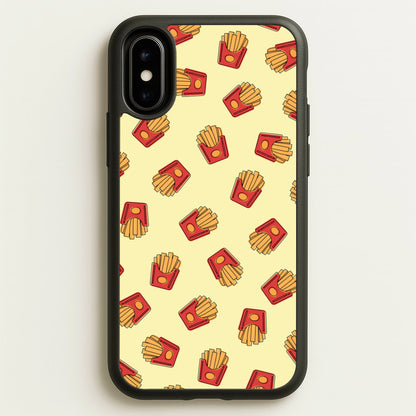 Fries - Fast Food Patterns  - Fast Food Patterns Phone Case for iPhone X / XS