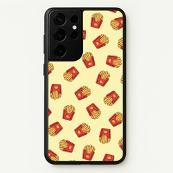 Fries - Fast Food Patterns  - Fast Food Patterns Phone Case for Galaxy S21 Ultra