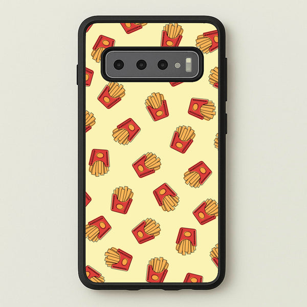 Fries - Fast Food Patterns  - Fast Food Patterns Phone Case for Galaxy S10
