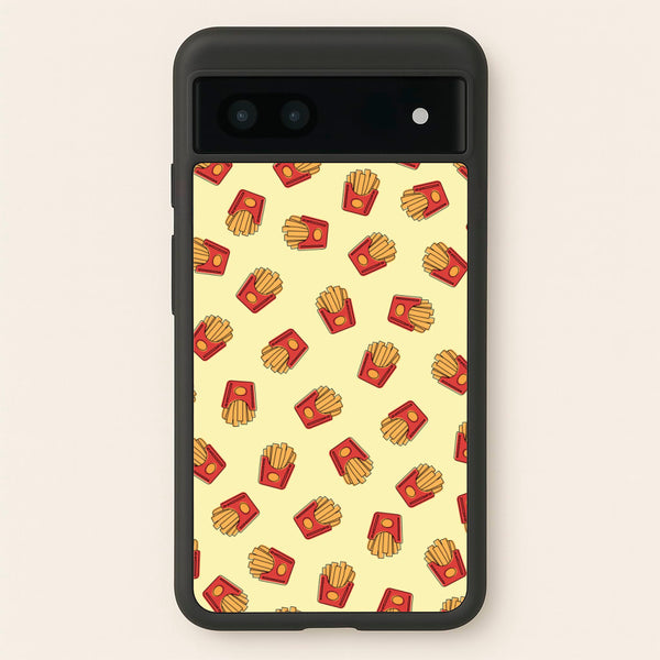Fries - Fast Food Patterns  - Fast Food Patterns Phone Case for Google Pixel 6a
