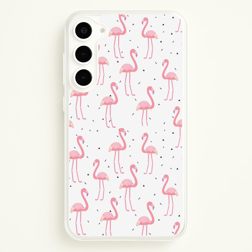 Pink Flamingo Pattern  - Flamingos Phone Case for Galaxy S23