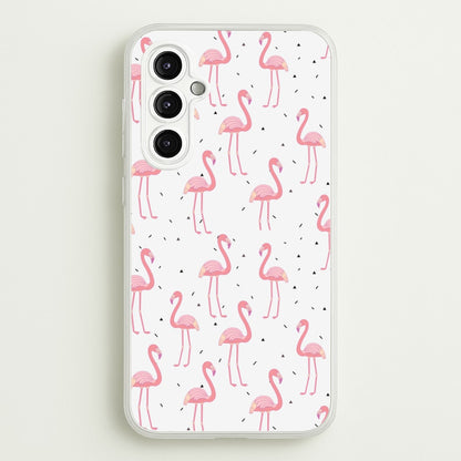 Pink Flamingo Pattern  - Flamingos Phone Case for Galaxy A14