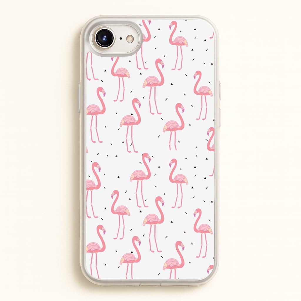 Pink Flamingo Pattern  - Flamingos Phone Case for iPhone 6 / 7 / 8 / SE