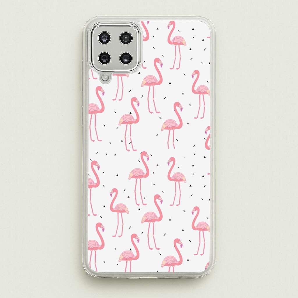 Pink Flamingo Pattern  - Flamingos Phone Case for Galaxy A12