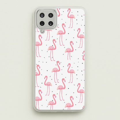Pink Flamingo Pattern  - Flamingos Phone Case for Galaxy A12