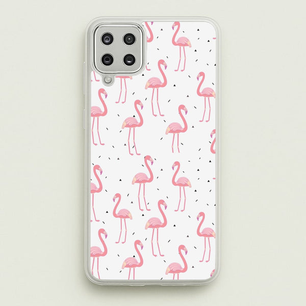 Pink Flamingo Pattern  - Flamingos Phone Case for Galaxy A12