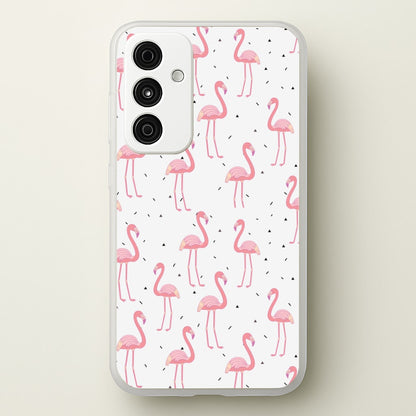 Pink Flamingo Pattern  - Flamingos Phone Case for Galaxy A35
