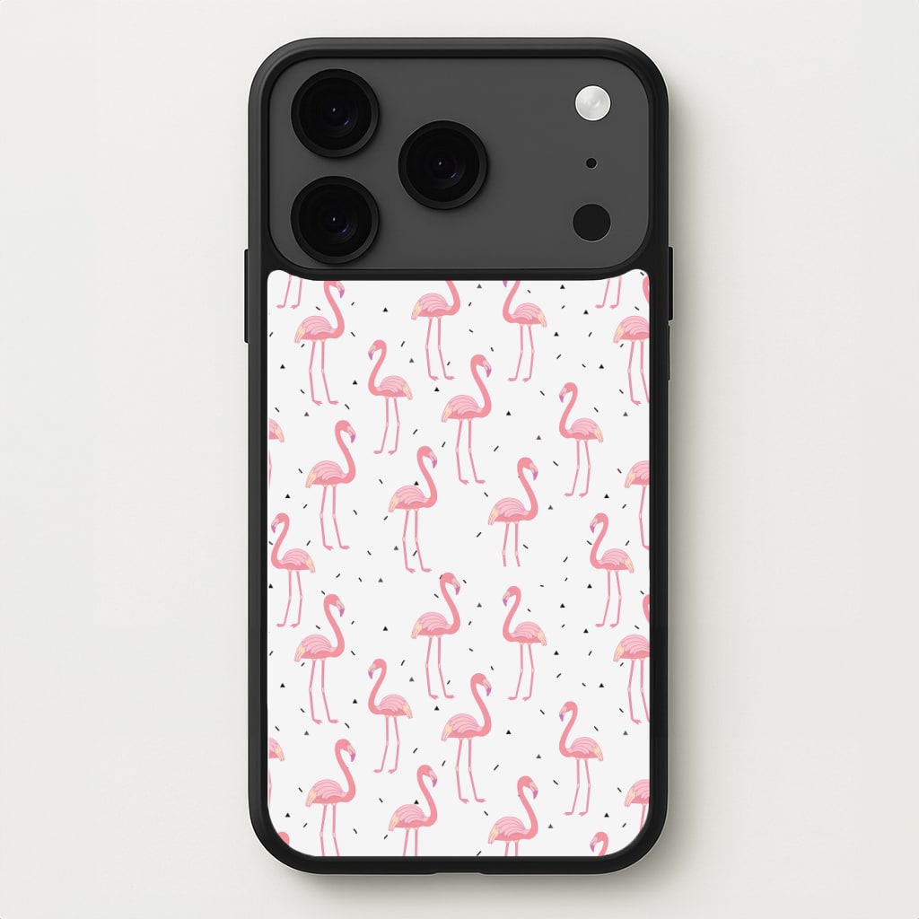 Pink Flamingo Pattern Phone Case for iPhone 17 Pro Max