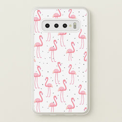 Pink Flamingo Pattern  - Flamingos Phone Case for Galaxy S10