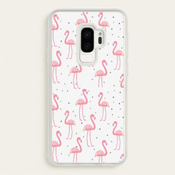 Pink Flamingo Pattern  - Flamingos Phone Case for Galaxy S9 Plus