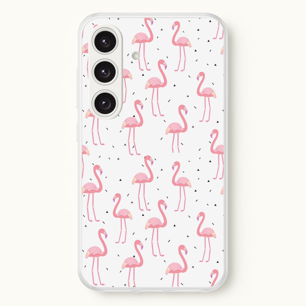Pink Flamingo Pattern  - Flamingos Phone Case for Galaxy S25 Plus