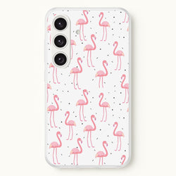 Pink Flamingo Pattern  - Flamingos Phone Case for Galaxy S25 Plus