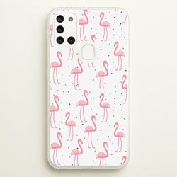 Pink Flamingo Pattern  - Flamingos Phone Case for Galaxy A21s