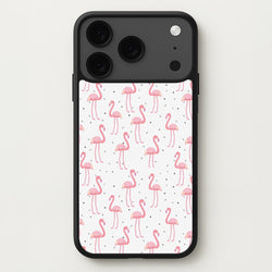 Pink Flamingo Pattern Phone Case for iPhone 17 Pro