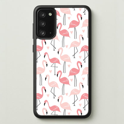 White & Pink Flamingo Pattern  - Flamingos Phone Case for Galaxy Note 20