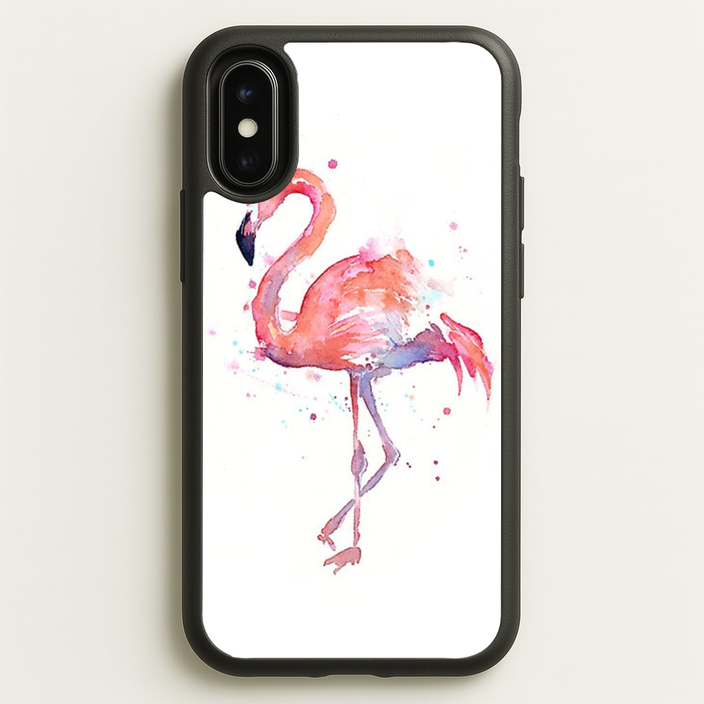 Watercolour Flamingo Painting  - Flamingos Phone Case for iPhone X / XS